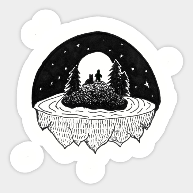 Silent Forest Sticker by negativepizza